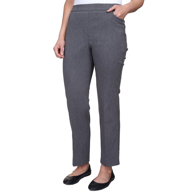 Alfred Dunner Allure Slimming Missy Stretch Pants - Modern Fit, Grey, 8 - Image 3